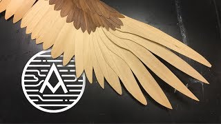 Giant Wood Bird Wing  Sculpture [upl. by Clim]