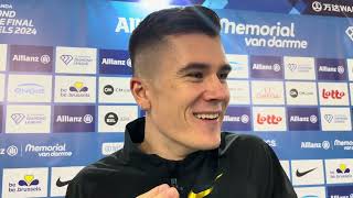 Jakob Ingebrigtsen Talks Possibly Running Half Marathon After Brussels Diamond League 1500m Win [upl. by Rebm]