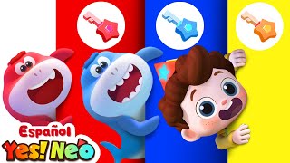 Rescate de Tiburones Coloridos  Yes Neo  Canciones Infantiles  BabyBus en Español [upl. by Gati]