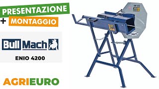 Presentazione e montaggio BullMach ENIO 4200  Banco sega circolare a cavalletto  Tagliatronchi [upl. by Poree]