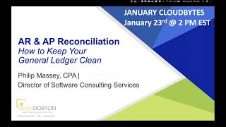 Sage Intacct  CloudBytes AR amp AP Reconciliation Best Practices to Keep Your Ledger Clean [upl. by Ainoz]