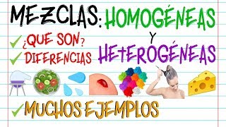 ⚗️MEZCLAS HOMOGÉNEAS Y HETEROGÉNEAS🚰 Fácil y Rápido  QUÍMICA [upl. by Dottie]