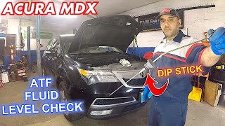 How to check Transmission fluid level on Acura MDX 2010 and more same for Honda Pilot amp odyssey [upl. by Dowell]