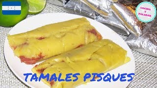 COMO HACER TAMALES PISQUES HONDURENOS [upl. by Bartley]