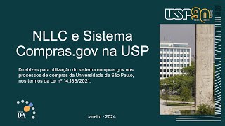 NLLC e Compras gov na USP [upl. by Younger]