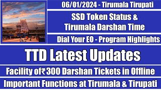 Tirumala Tirupati SSD Token 06012024 Status amp Darshan Time TTD Latest Updates [upl. by Salene]