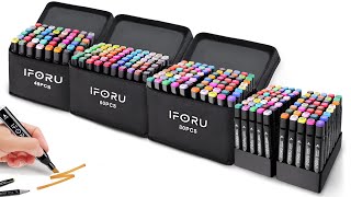 IFORU Marcadores Doble Punta Plumones 48 Colors [upl. by Ysak]