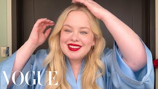 Bridgertons Nicola Coughlan on Face Sculpting and a Glossy Red Lip  Beauty Secrets  Vogue [upl. by Gilbert]