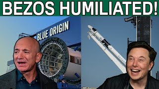 SpaceX Humiliated Jeff Bezos Blue origin Musk Reacts [upl. by Ruenhs604]