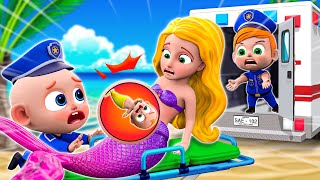 A Baby Was Born On The Beach  Pregnant Mom Care🤰  Baby Police and More Nursery Rhymes amp Kids Songs [upl. by Murdock]