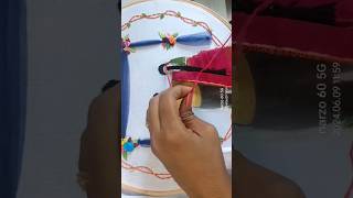 DIY embroidery hoop art hairstyle embroidey youtubeshorts shorts [upl. by Aihseyn]