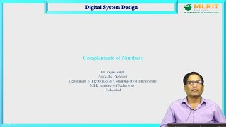 LEC03Digital System Design  Complements of Numbers by Dr Rajan Singh [upl. by Lampert179]