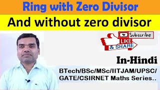 Ring with Zero Divisor and without zero divisor in Hindi [upl. by Consolata]