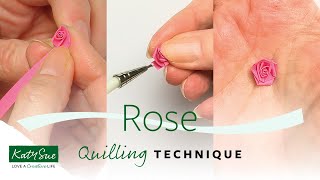 Rose Quilling Technique  Paper Quilling How To for Beginners [upl. by Itaws]