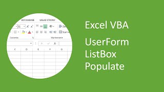 Excel VBA UserForm ListBox  How to Populate using RowSource and Table Object [upl. by Ahseenal296]