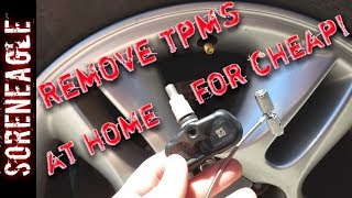 At home TPMS removal WITHOUT special equipment breaking a tire bead [upl. by Crowe]