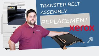 How to replace the transfer belt assembly on your Xerox machine Xerox VersaLink C7020C7025C7030 [upl. by Ecinue823]