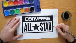 How to draw the Converse All Star logo [upl. by Hadrian]