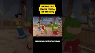 Popeye archery skill cartoon shorts viral popeye [upl. by Anaihr]