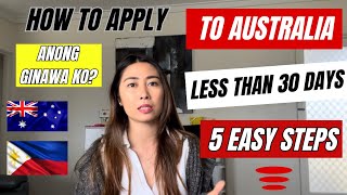 How to Apply to Australia from Philippines  Paano maghanap ng Sponsor  30 Days lang  5 Easy Steps [upl. by Zzahc]