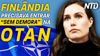 “FINLÂNDIA PRECISA SE CANDIDATAR À OTAN ‘SEM DEMORA’” PRIMEIRAMINISTRA  JNTD 130522 [upl. by Aihtenak]