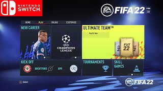 FIFA 22 Nintendo Switch Ultimate Team Gameplay 1080p HD [upl. by Notneb310]