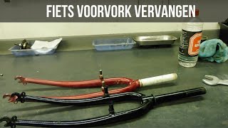 Fiets voorvork vervangen [upl. by Halie]