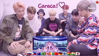 BTS reagindo a Now United quot Lendasquot No Caldeirão do Huck 💖🌈 [upl. by Shirleen]