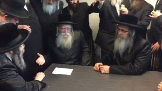 Satmar And Pshevorsk Rebbe Meeting With European Donors In Paris  Tammuz 5777 [upl. by Alida]