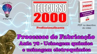 Telecurso 2000  Processos de Fabricação  78 Usinagem química e usinagem eletroquímica [upl. by Quinlan430]