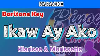 Ikaw Ay Ako by Klarisse and Morissette Karaoke  Baritone Key [upl. by Solitta67]