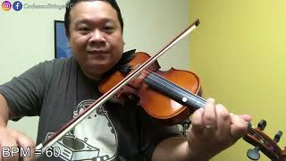 Andantino  Slow Practice  Suzuki Violin Book 1 [upl. by Moshe]