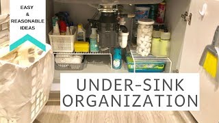 Under Sink Organization  Easy Inexpensive Ideas To Create Space Under The Kitchen Sink [upl. by Agatha]