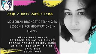 Polymerase Chain reaction PCRIn 10 Minutes  Part2 Madhushree DuttaCSIRNETGATEDBTICMR [upl. by Dolores]