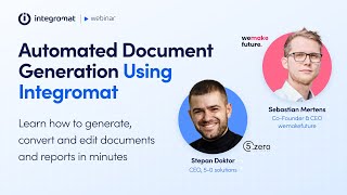 Webinar Automated Document Generation Using Integromat with Stepan Doktor and Sebastian Mertens [upl. by Nbi]