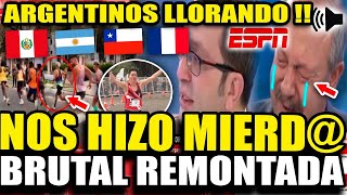 ASOMBRÓ NARRADORES ARGENTINOS LLORANDO ATLETA PERUANO REMONTÓ A ARGENTINO Y GANÓ ORO BUENOS AIRES [upl. by Rhianna]