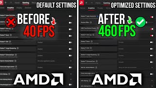 AMD RADEON SETTINGS 🔧BEST AMD SETTINGS To Boost FPS For Gaming amp Performance  Updated 2024 [upl. by Nylimaj]