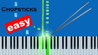 Chopsticks Slow Easy Piano Beginner Tutorial [upl. by Spencer]