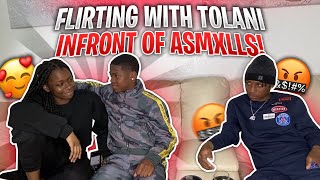 FLIRTING WITH TEESHANECE IN FRONT OF ASMXLLS PRANK 🥰🤭 HE TRIED TO FIGHT ME🤬 [upl. by Claud565]