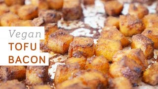 Vegan bacon recipe  absolutely mouthwatering made with tofu high in protein [upl. by Floro]