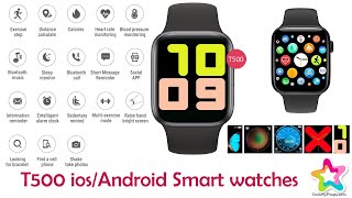 T500 Smart Watch for Andorid and IOS Unboxing and Review [upl. by Notsehc165]