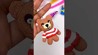 🐻 DIY How to make Cute Pink Teddy Bear using polymer clay  Easy Valentine Day Gift Idea  Easy Step [upl. by Elisee]