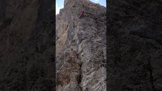 via ferrata Sci Club 18 in Cortina shorts dolomites viaferrata [upl. by Ovida]