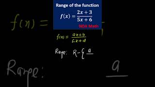 Range of fxaxbcxd tricks nda ndamaths ndaexam maths jee tricks shorts exam india [upl. by Adnawad210]