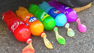 Experiment Car vs Color Bottle Coca Cola Fanta Sprite Pepsi Crushing Crunchy Soft Things by Car [upl. by Jaban]