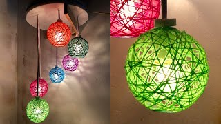 How to make a Lampshade Lanterns DIY String Pendant Light [upl. by Winnah]