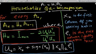 Using Householder Method to decompose a matrix into QR [upl. by Selohcin810]