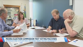 Peoria county election judges test ballots and voting machines ahead of election [upl. by May]