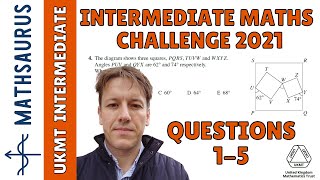 Intermediate Maths Challenge UKMT 2021  Questions 1 2 3 4 5 [upl. by Ranitta]