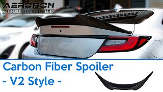 AeroBon Toyota GR86 Subaru BRZ Real Carbon Fiber Trunk Spoiler Product Live Video V2 Style [upl. by Jerrol693]